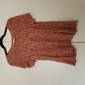 Maurice's Dusty Peach Lace Top